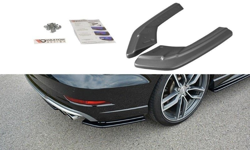 Achterzij Spoilers Audi S3 / A3 S-Line 8V FL Sedan Glanzend zwart