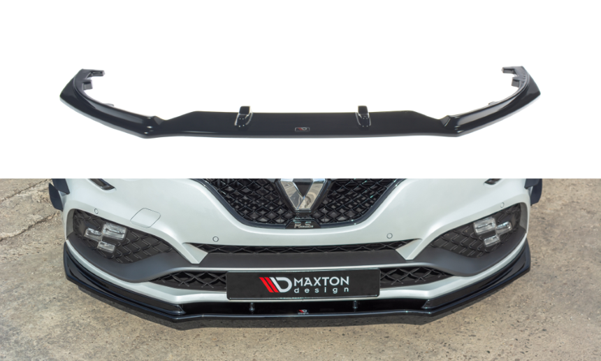 Voorspoiler Renault Megane 4 RS Maxton Design glans zwart V.1
