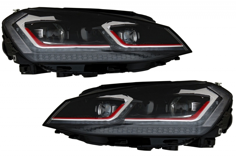 Koplampen VW Golf VII GTI led dagrijverlichting 7.5 Facelift Look
