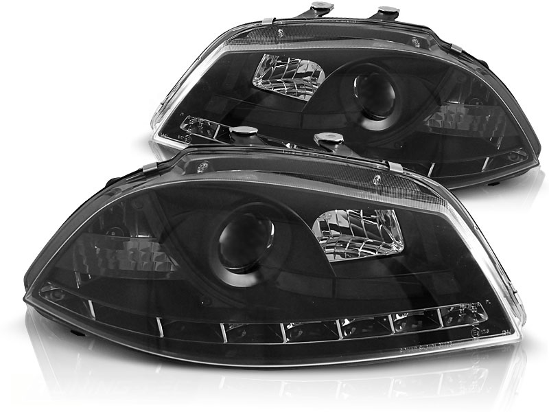 Headlights Seat Ibiza 6L/Cordoba 03-08 Devil Eyes Dlite LED Black