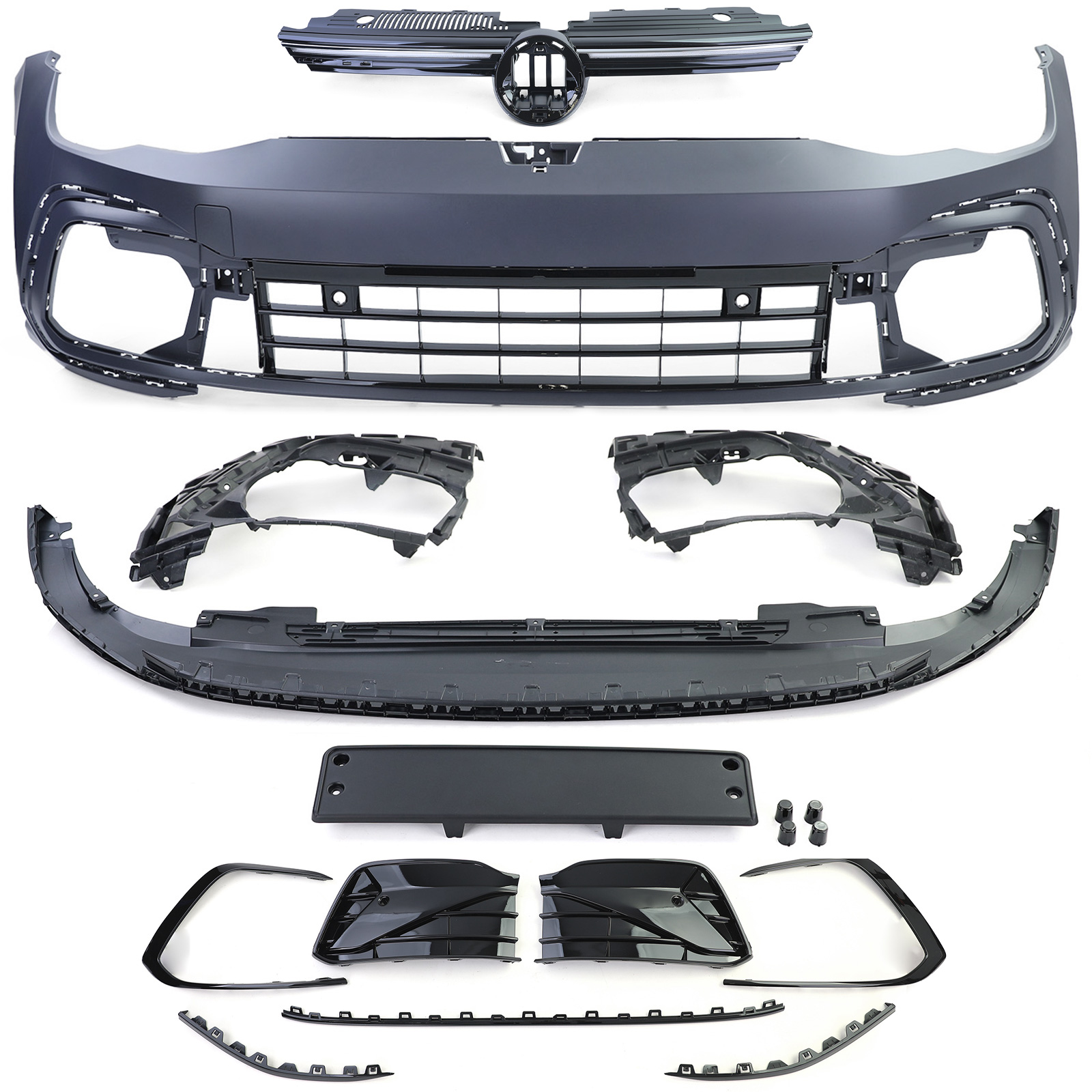 Voorbumper en Grill met LED Volkswagen Golf 8 19- R Line Look