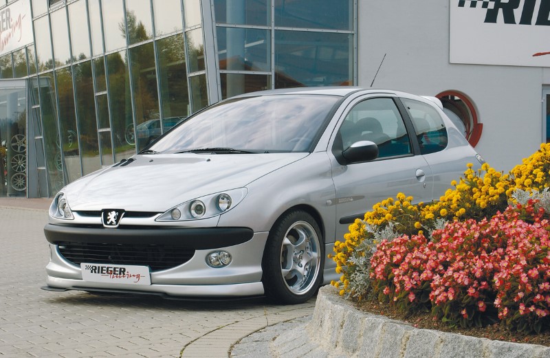 Spoilerlip Peugeot 206 Grote voorbumper Rieger