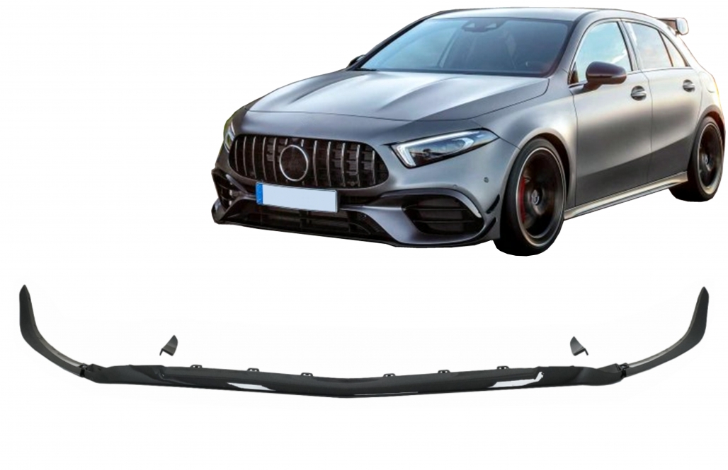 Voorspoiler Mercedes A45 A Klasse W177 Aero Pack Glans Zwart