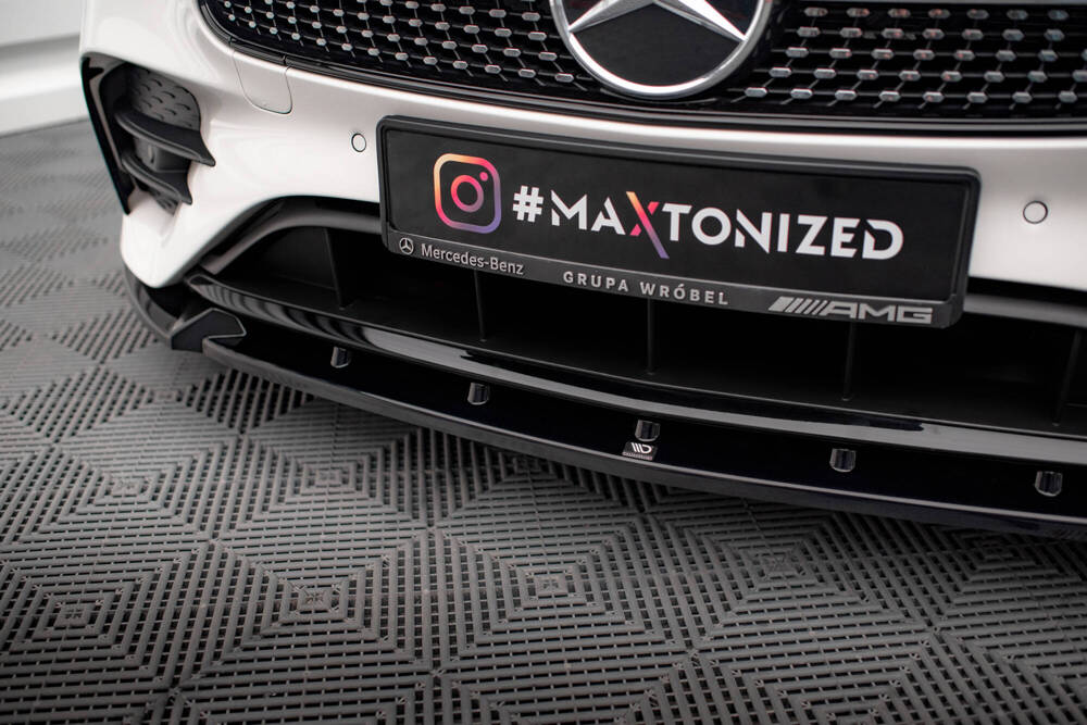 Voorspoiler V.2 Mercedes E Klasse AMG Pakket W213 / C238 Maxton Glans Zwart