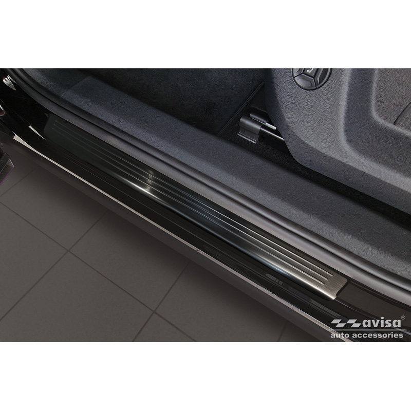 Zwart RVS Instaplijsten  Volkswagen Tiguan III (CT1) 2024- - 'Lines' - 4-delig