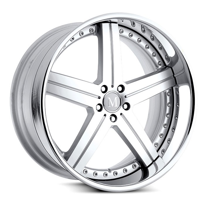 Velgen Mandrus Stuttgart 20x9 5x112 ET24 Zilver Machined Face +