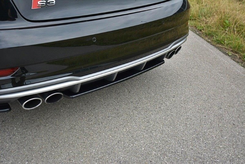 Centrale Achterspoiler Audi S3 8V FL Sedan Glanzend zwart
