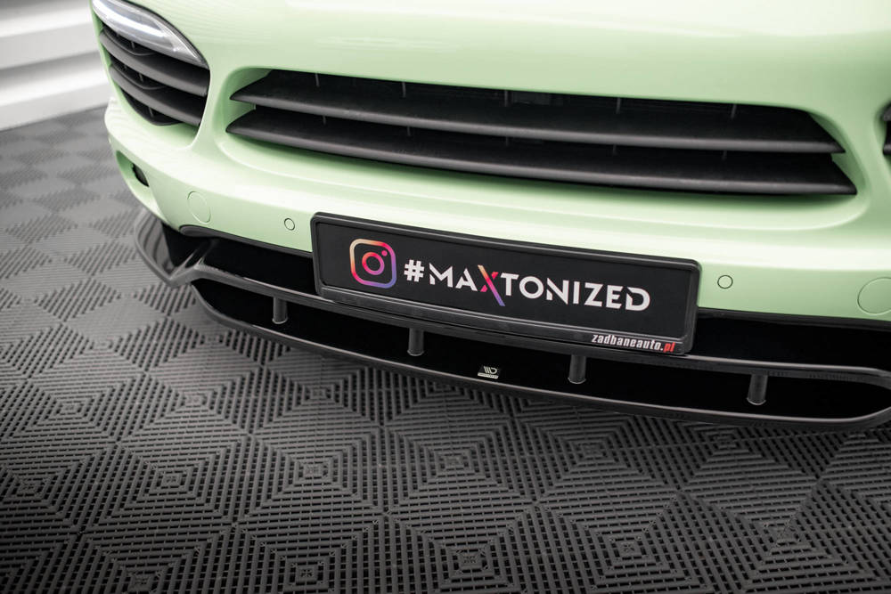 Voorspoiler Porsche Cayenne MK2 Maxton Glans Zwart