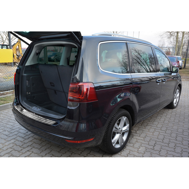 RVS Achterbumperprotector  Seat Alhambra II / Volkswagen Sharan II 2010- 'Ribs'