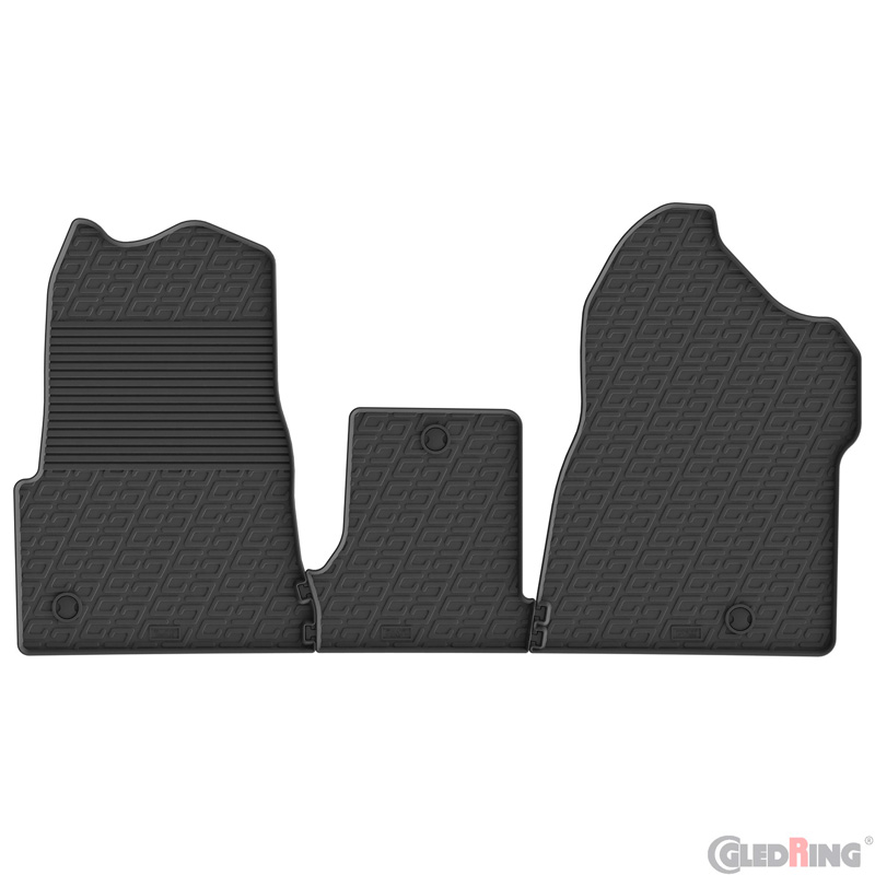 Rubbermatten  Renault Master IV 2024- (stoel/bank) (G profiel 3-delig + montageclips)