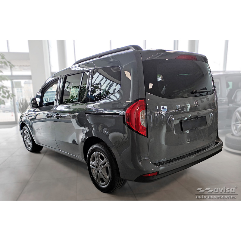 Zwart RVS Achterbumperprotector  Mercedes Citan (W420) Box/Tourer 2021- 'Ribs'