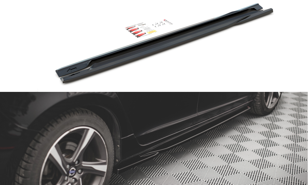 Zijskirts Volvo S60 R-Design Maxton Glans Zwart