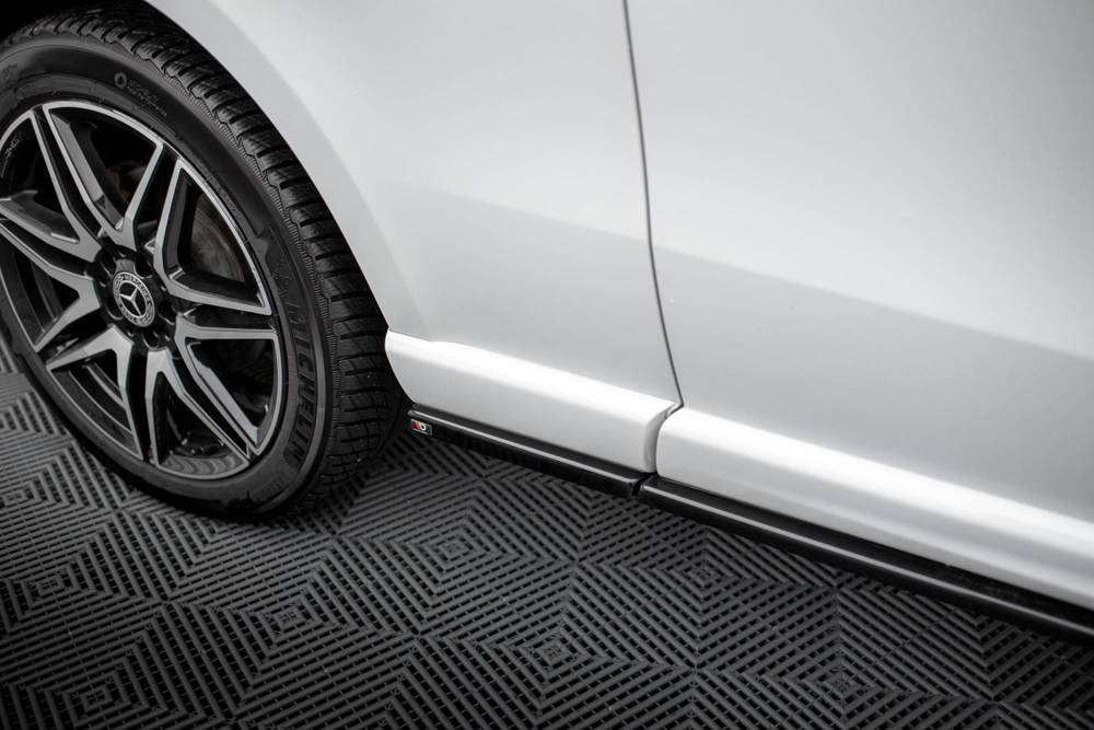 Zijskirts Mercedes-Benz V-Class Extra Long AMG-Line W447 Facelift 2019 - Maxton Glans Zwart
