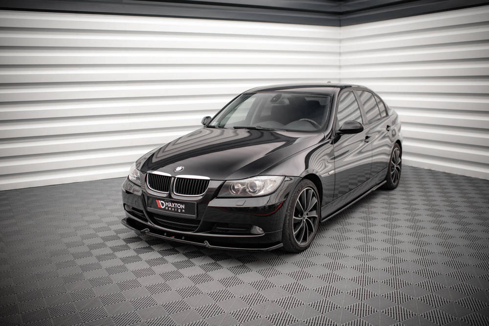Voorspoiler V.1 BMW 3-Serie E90 Maxton Glans Zwart