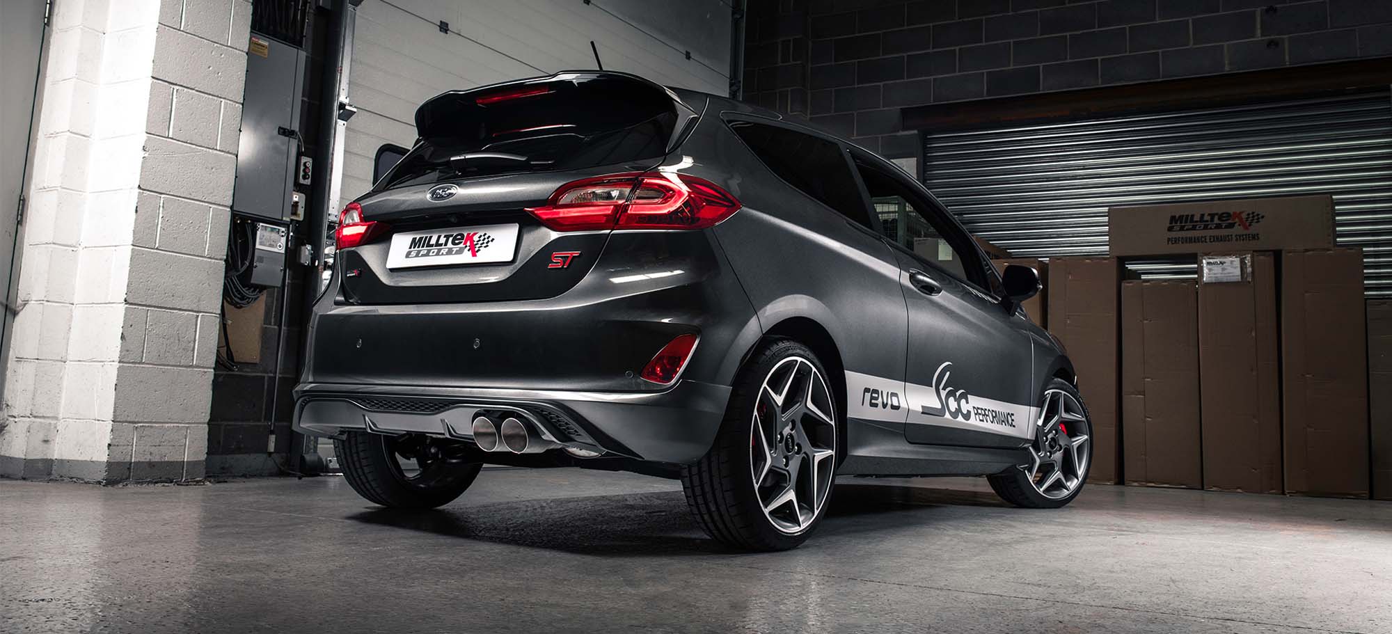 Ford Fiesta VIII ST Milltek GPF Back with Cerakote Black Trims
