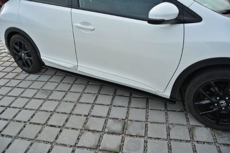 Zijskirts Diffusers Honda Civic Mk9 Facelift Glanzend Zwart