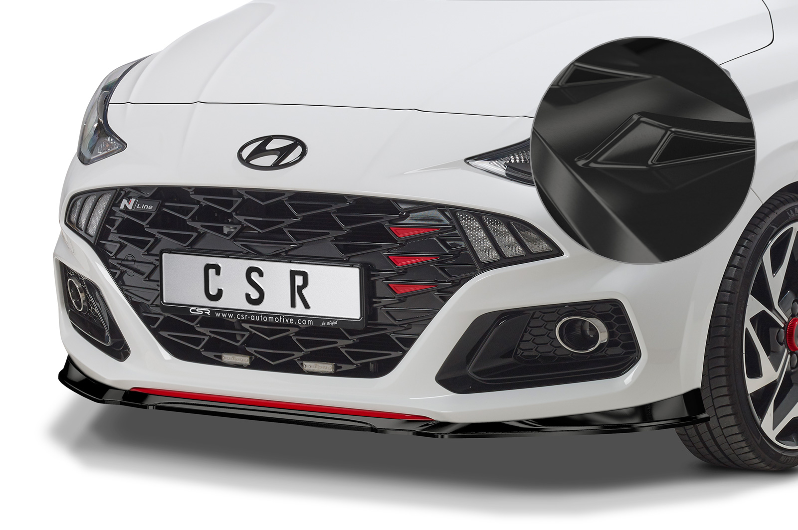 Voorspoiler Hyundai i10 (3. Gen) N-Line CSR Glans Zwart