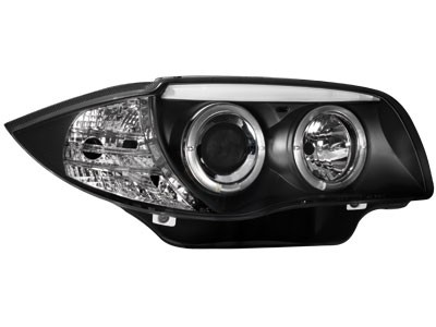 Faros BMW 1 Serie E87 Angel Eyes negro