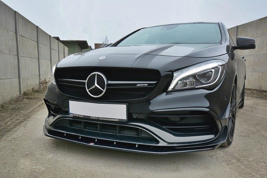 Voorspoiler Mercedes CLA A45 AMG Maxton Design glans zwart
