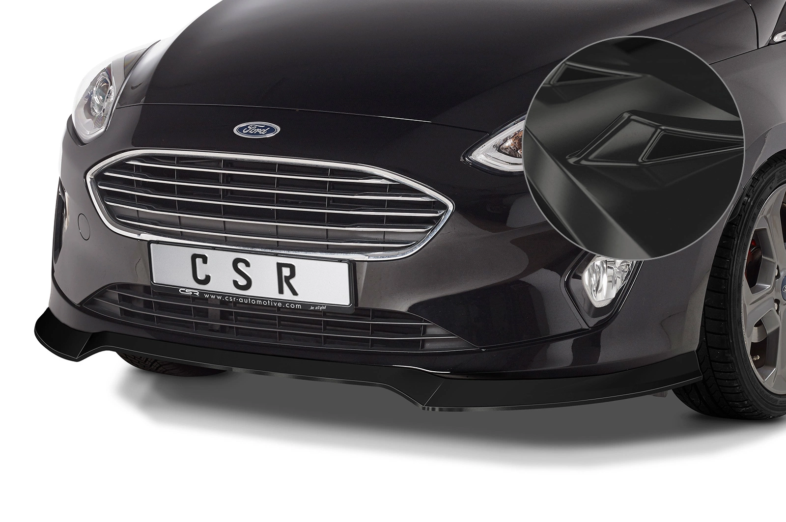 Voorspoiler Ford Fiesta MK8 Glans Zwart (2017-) van CSR Automotive