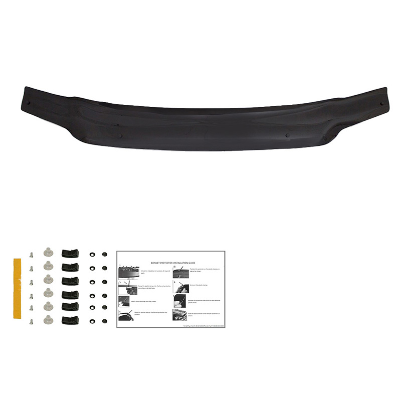 Motorkapbeschermer (steenslagcover)  Volkswagen Caddy MK3 2004-2010 - Glanzend zwart