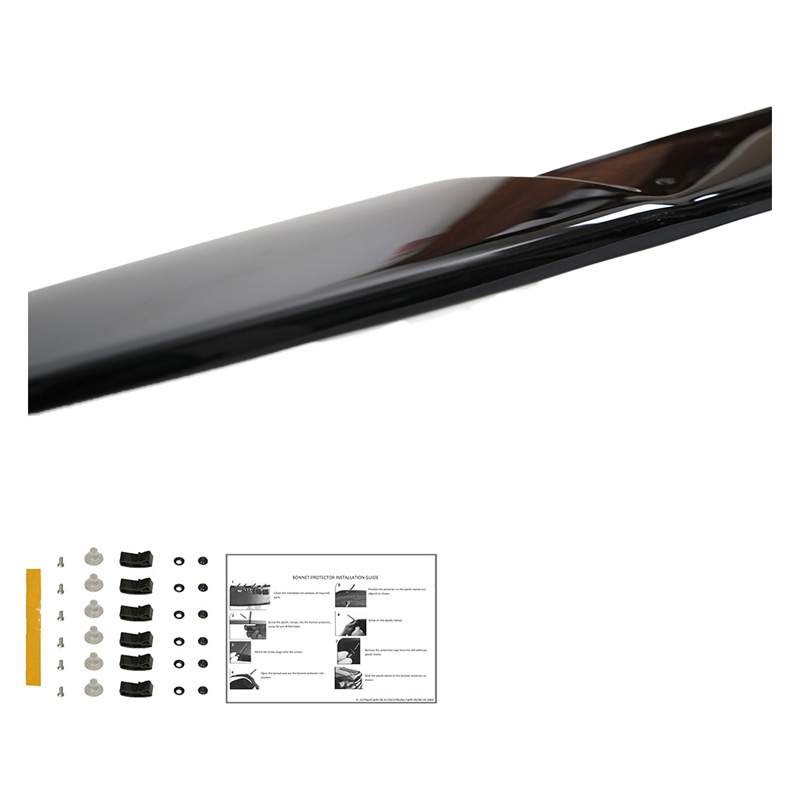 Motorkapbeschermer (steenslagcover)  Mitsubishi L200 Triton 4 2007-2014 - Glanzend zwart