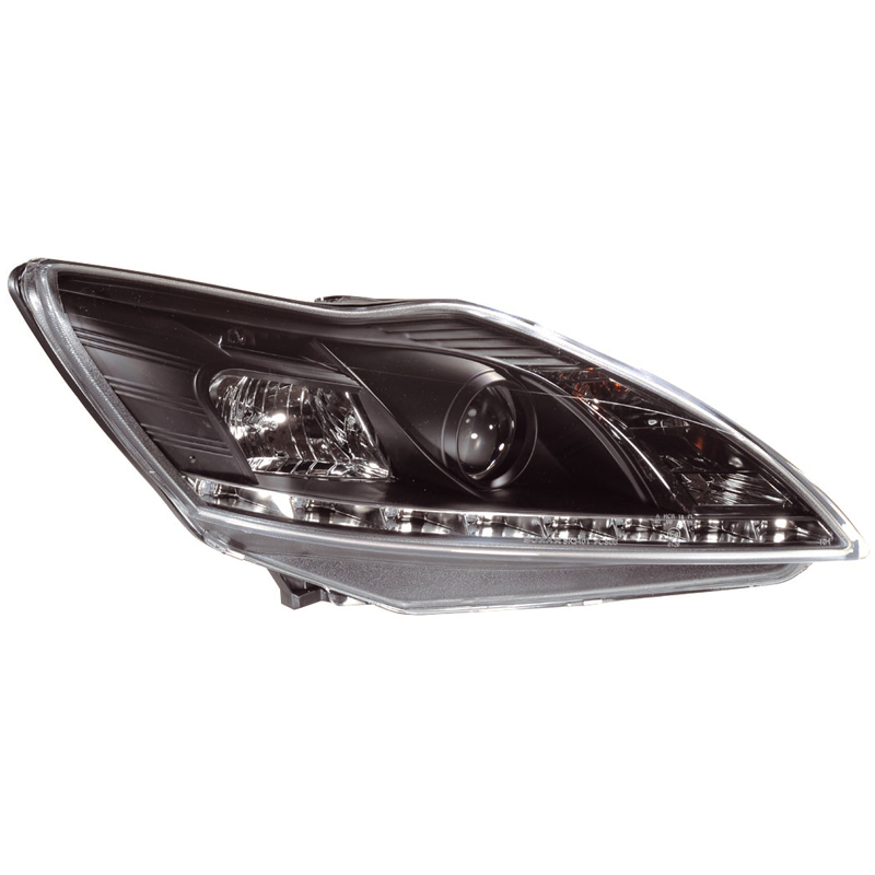 Set Koplampen in DRL-Look  Ford Focus II Facelift 2008-2011 - Zwart