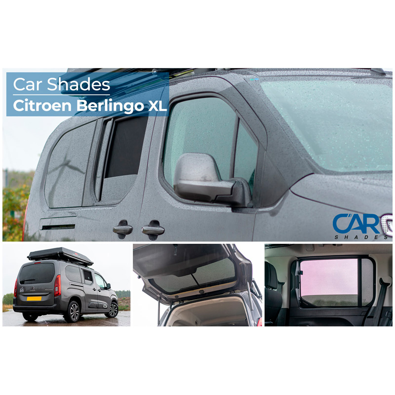 Set Car Shades  Citroen Berlingo Multispace 2018- (enkel met achterklep met vaste achterruit) (6-delig)