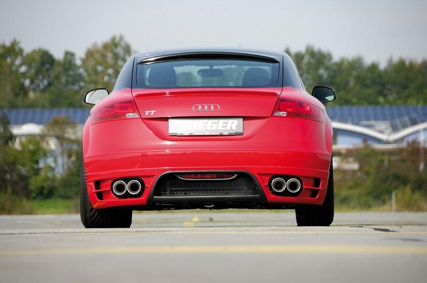 Achteraanzet Audi TT 09.06- Rieger Carbon-look dubbele uitlaat l