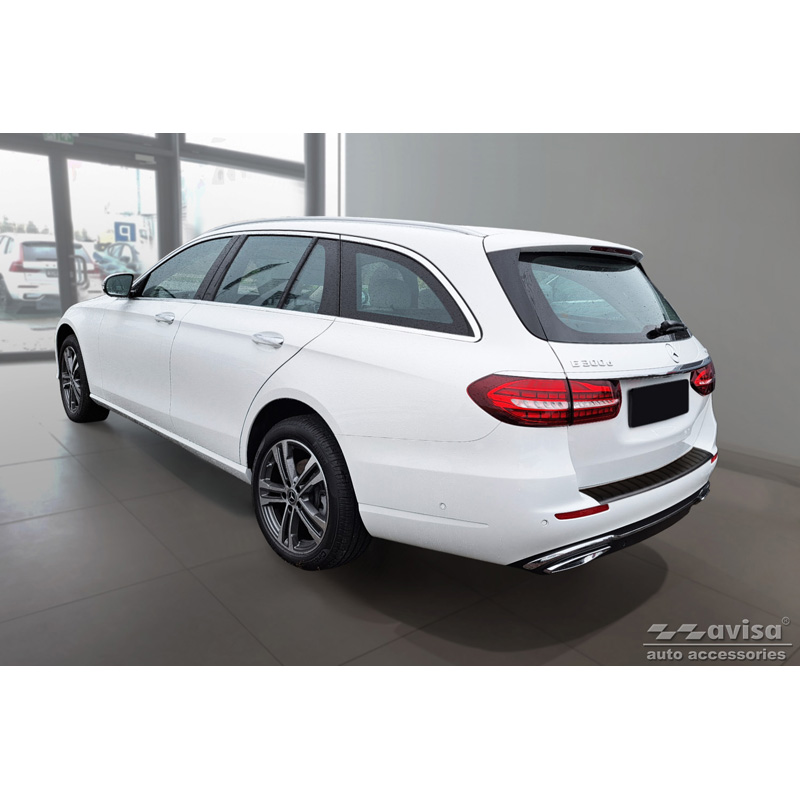 Matzwart RVS Achterbumperprotector  Mercedes E-Klasse W213 Kombi 2016- 'Ribs'