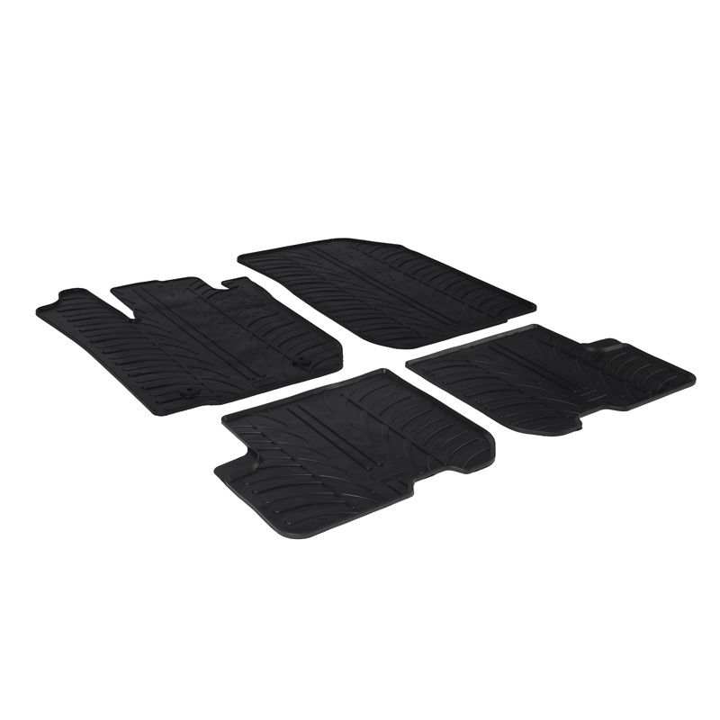 Rubbermatten  Dacia Sandero 2012-2020 & Logan 2013- (T profiel 4-delig + montageclips)