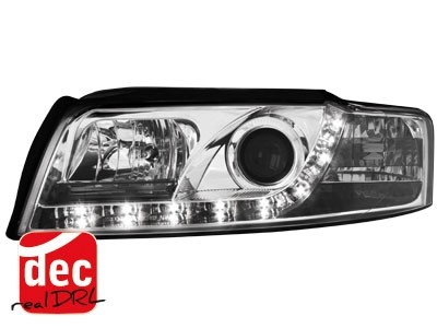 Headlights Audi A4 8E 01-04 Devil Eyes Dlite LED Chrome