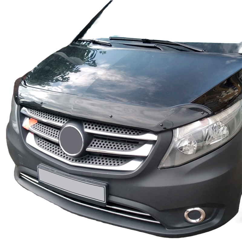 Motorkapbeschermer (steenslagcover)  Mercedes Vito W447 2014- - Glanzend zwart