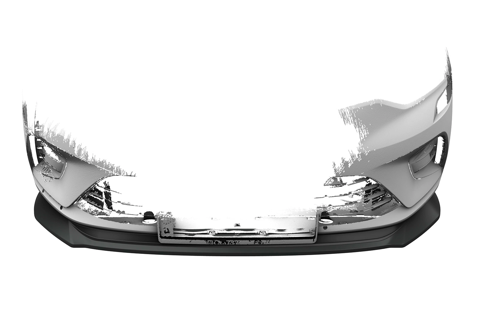 Voorspoiler  Renault Clio V glans zwart