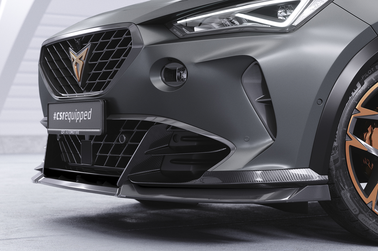 Voorspoiler Cupra Formentor VZ5 CSR Glans Zwart