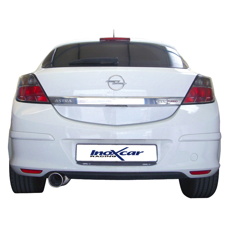 Opel Astra H GTC 07-  Volledig RVS einddemper Ø102mm