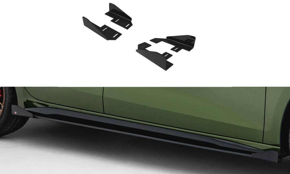 Street Pro Zij Flaps Audi S3 / A3 S-line 8Y Facelift Maxton Glanzend zwart
