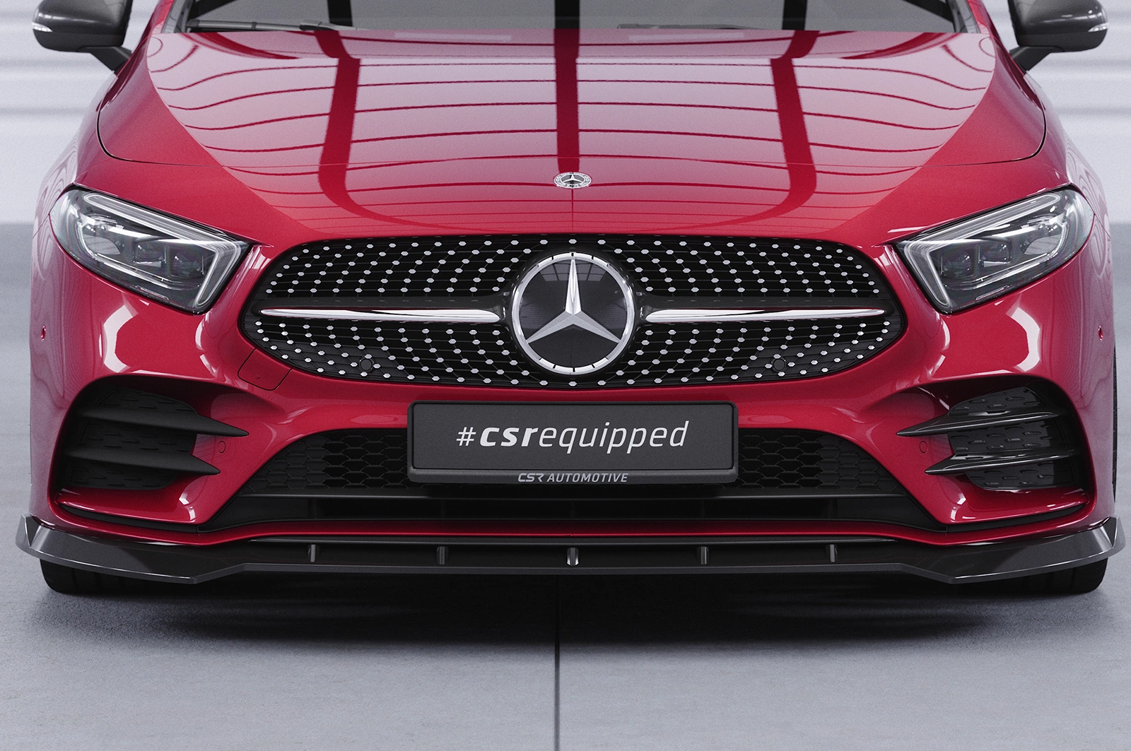 Voorspoiler Mercedes-Benz A-Klasse 177 A35 AMG/AMG-Line Glans Zwart (2018)