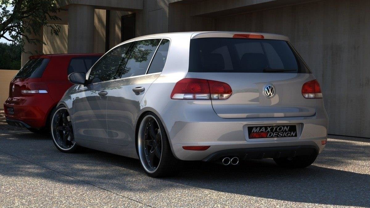 Diffuser VW Golf 6 MET 1 Uitlaatgat Glans Zwart