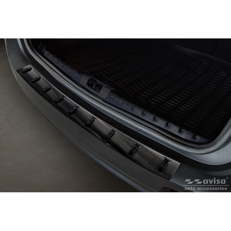 Zwart RVS Achterbumperprotector  Dacia Duster 2010-2013 & Facelift 2013-2017 'STRONG EDITION'