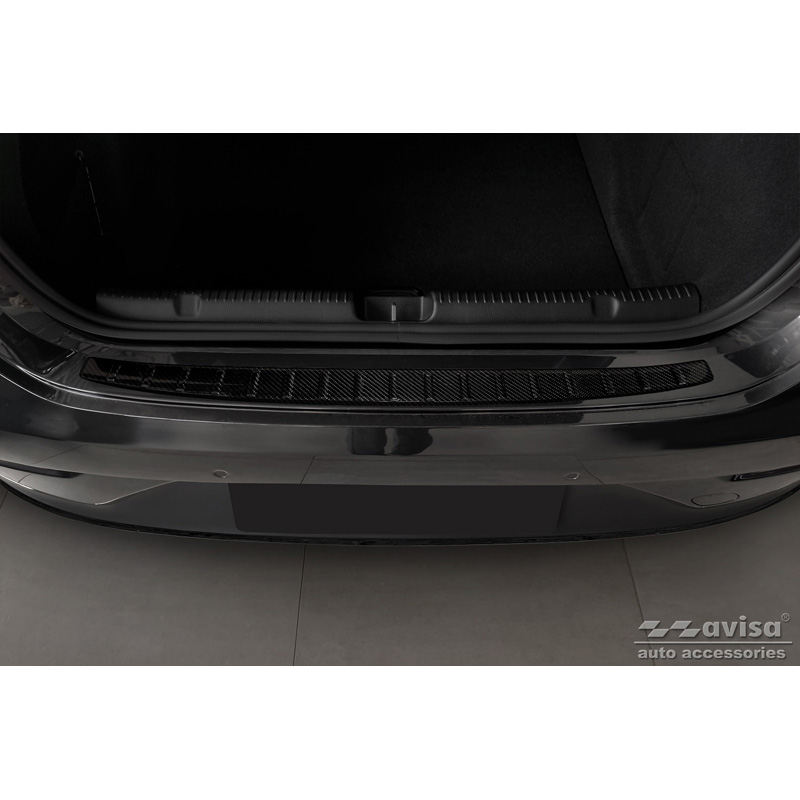 Echt 3D Carbon Achterbumperprotector  Mercedes EQE (V295) 2022- 'Ribs'