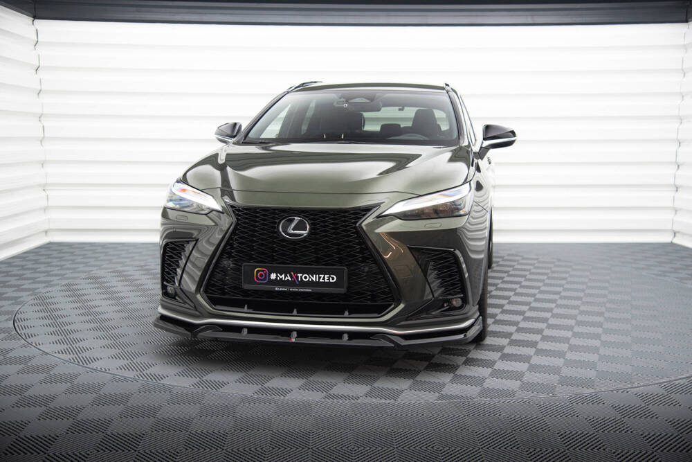 Voorspoiler V.2 Lexus NX F-Sport Maxton Glans Zwart