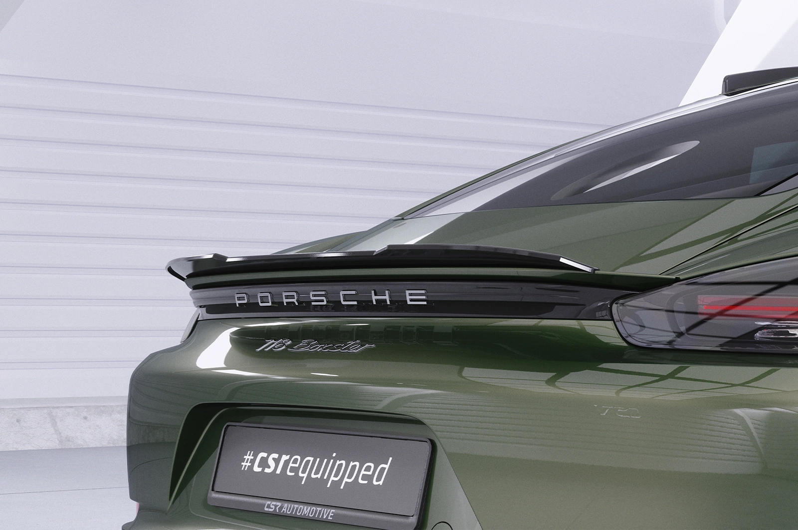 Achterspoiler Porsche 718 Cayman (Typ 982) (2016–heden) Glans Zwart – CSR Automotive