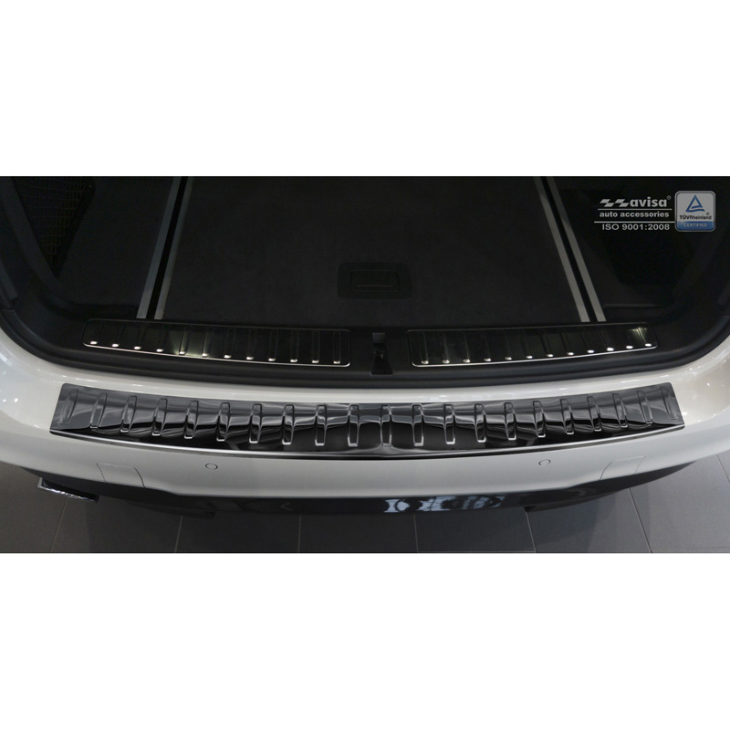 Zwart-Chroom RVS Achterbumperprotector  BMW X3 F25 2014-2017 'Ribs'