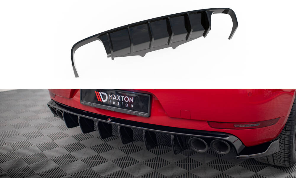Achter Diffuser Porsche Macan GTS / Sport Design MK1 Facelift Maxton Glanzend zwart