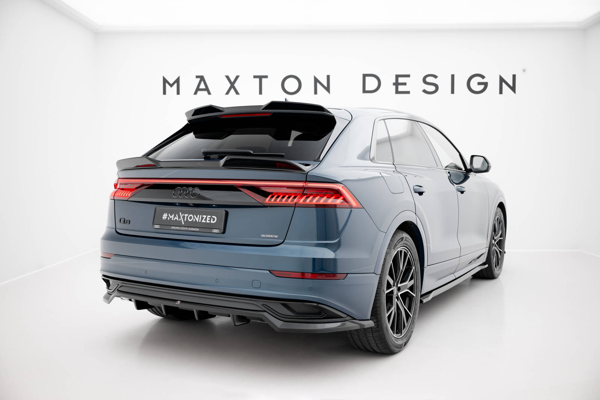 Achter Diffuser Audi Q8 Mk1 Maxton Glanzend zwart