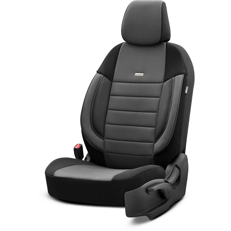 otoM Universele Stoffen Stoelhoezenset 'SelectedFit Pro' Zwart - 11-delig - geschikt voor Side-Airbags
