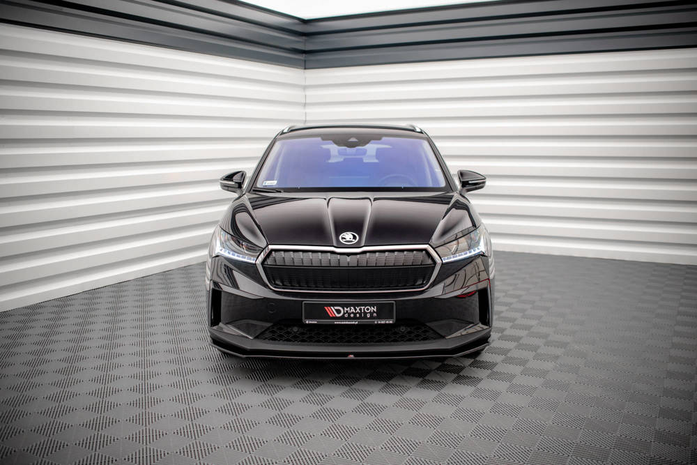 Voorspoiler V.1 Skoda Enyaq IV Maxton Glans Zwart