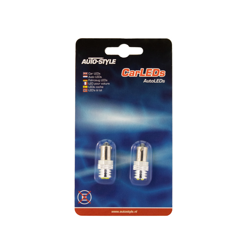 BA9S LED Lampen 12V Xenon-Optiek Wit, set à 2 stuks