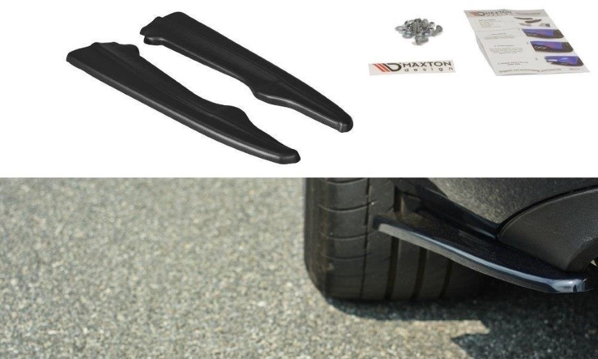 Achter zijskirts Mercedes E W212 Maxton Design glans zwart